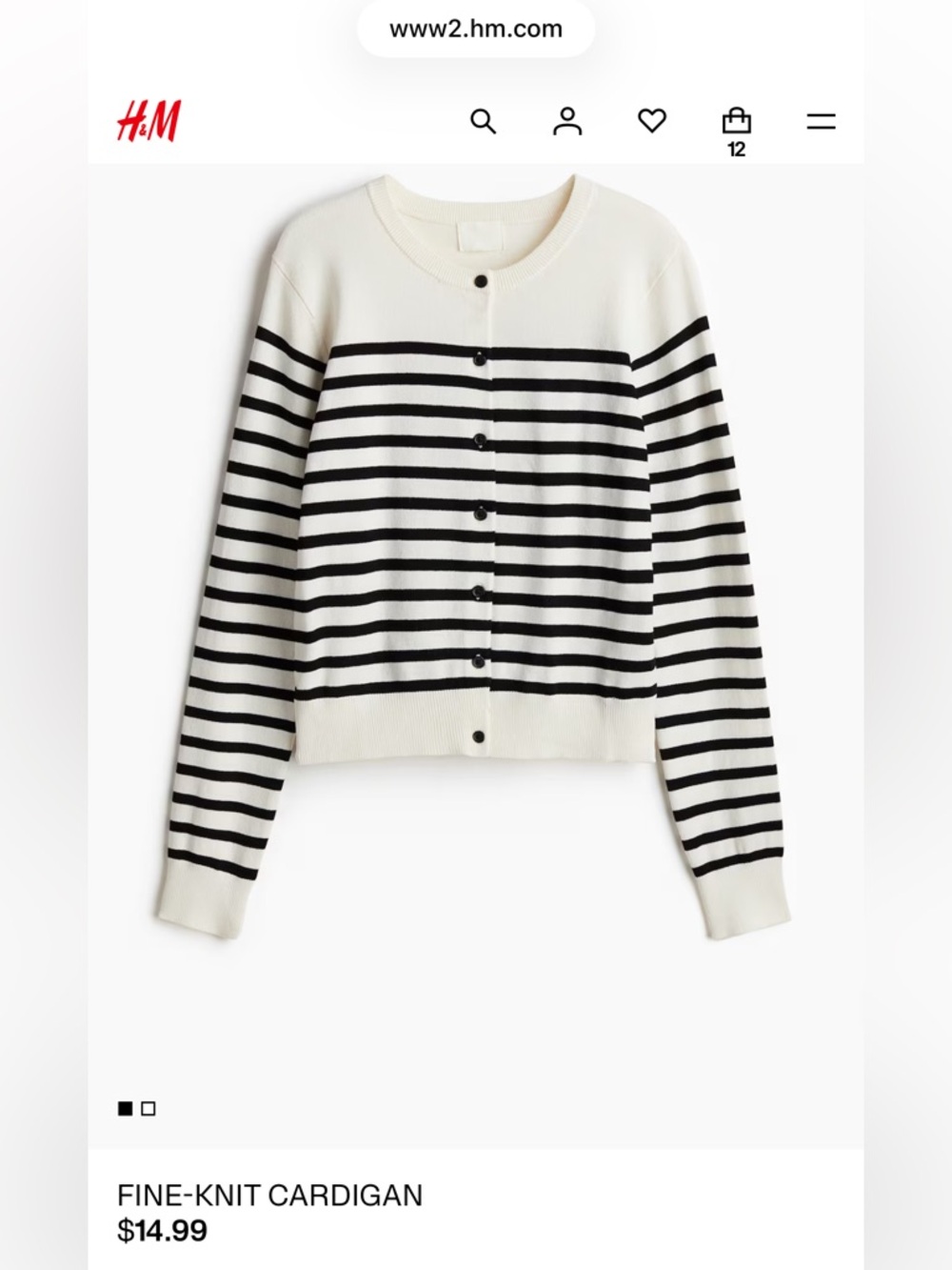 H&M Fine-Knit Cardigan
